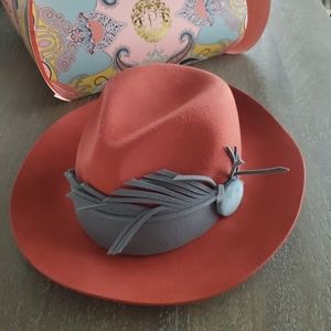 Powder UK Women's Wool Fedora Hat with Felt Feather
